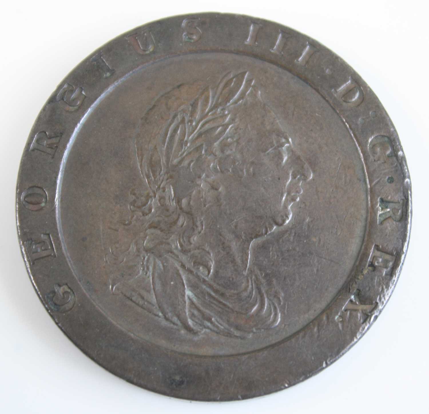 Lot 2115 - Great Britain, 1797 cartwheel penny, Soho mint,...