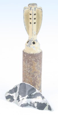 Lot 198 - A WW II British 2" HE mortar shell, 24cm,...