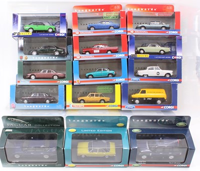 Lot 910 - 15 window boxed Corgi Vanguards 1/43 scale...