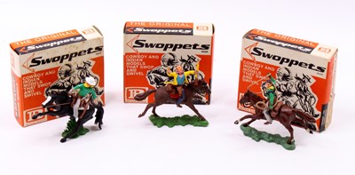 Lot 2081 - Britains Swoppets boxed cowboy figure group,...