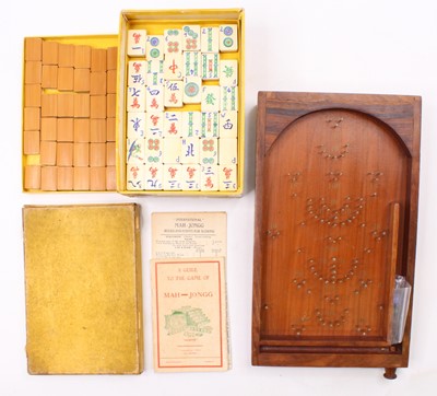 Lot 1536 - A boxed Mah-Jongg set with instructions...