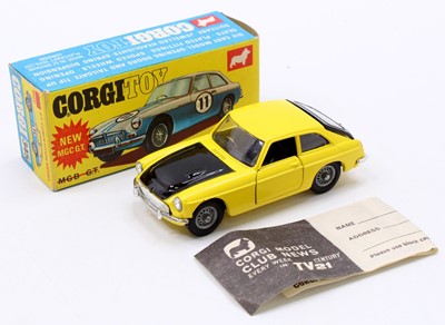 Lot 1258 - Corgi Toys No. 345 MGC GT competition model...