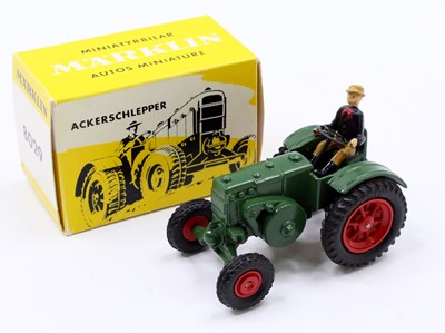 Lot 1520 - Marklin No.8029 Lanz farm tractor, green body,...