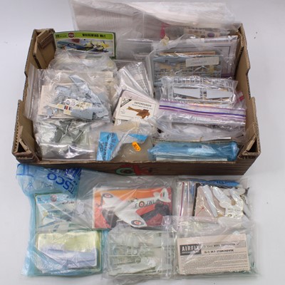 Lot 823 - One box of unmade and later bagged Airfix and...