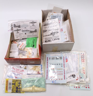 Lot 828 - Two boxes of decals, conversion sheets and...