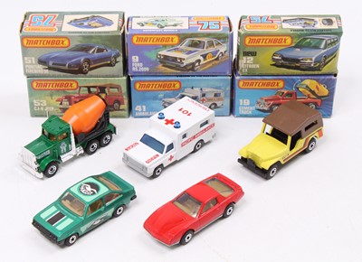 Lot 1472 - Matchbox Lesney Superfast boxed model group of...