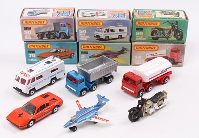 Lot 1470 - Matchbox Lesney Superfast boxed model group of...