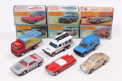 Lot 1468 - Matchbox Lesney Superfast boxed model group of...