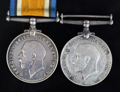 Lot 10 - Two WW I British War medals, naming 302137 PTE....