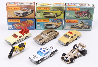 Lot 1469 - Matchbox Lesney Superfast boxed model group of...