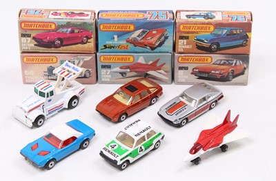 Lot 1471 - Matchbox Lesney Superfast boxed model group of...