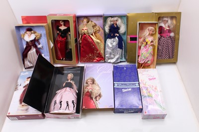 Lot 1692 - Mattel Barbie Dolls boxed group of 7, with...