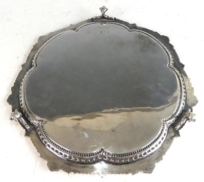 Lot 2101 - A late Victorian silver salver, of shaped...
