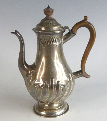Lot 2097 - A late Victorian silver coffee pot, of part...