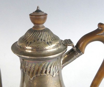 Lot 2097 - A late Victorian silver coffee pot, of part...