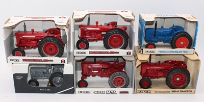 Lot 771 - 6 various ERTL 1/16th scale tractors, with...