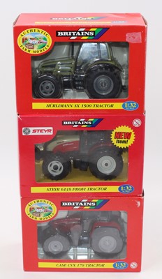 Lot 1940 - Britains 1/32nd scale tractor group of 3...