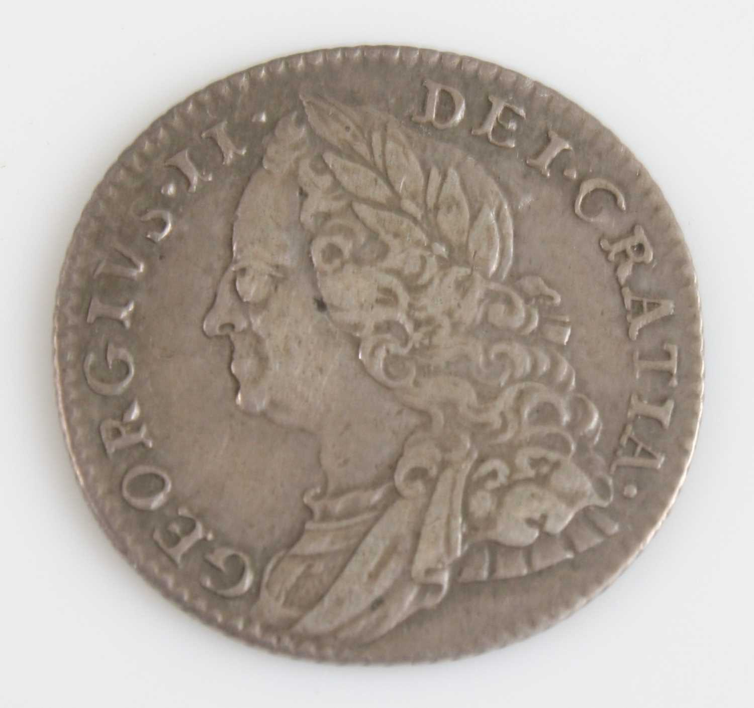 Lot 2036 - Great Britain, 1757 sixpence, George II draped...