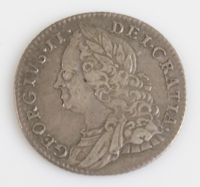 Lot 2036 - Great Britain, 1757 sixpence, George II draped...