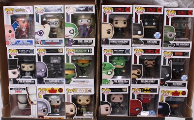 Lot 1585 - A collection of 18 Funko Pop Vinyl action...