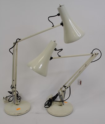 Lot 7 - A pair of 20th century cream painted metal...