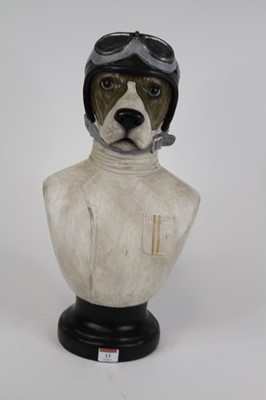 Lot 13 - A head and shoulders bust of a dog dressed as...