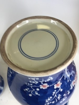Lot 19 - A pair of Chinese blue and white porcelain...