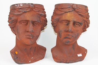 Lot 22 - A pair of composite head and shoulder busts, h....