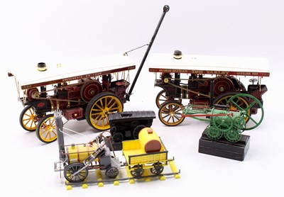 Lot 1648 - Five plastic model steam engine kits, to...