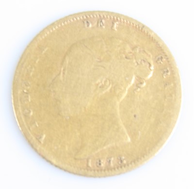 Lot 2011 - Great Britain, 1873 gold half sovereign,...