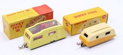 Lot 1130 - Dinky Toys boxed Caravan group, 2 examples...