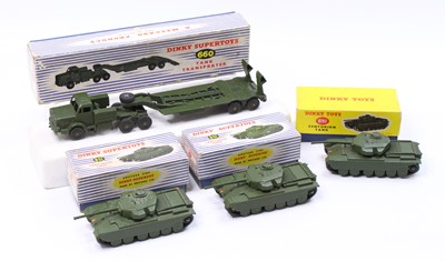 Lot 1171 - Dinky Toys military boxed group of 4...