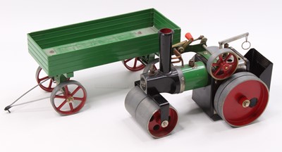 Lot 42 - A Mamod spirit fired live steam road roller of...