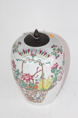 Lot 44 - A 19th century Chinese porcelain jar and cover,...
