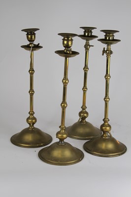 Lot 47 - A set of four early 20th century brass...