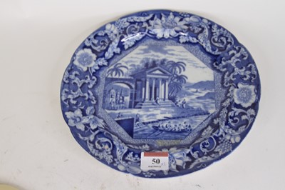 Lot 50 - A 19th century transfer decorated pearlware...