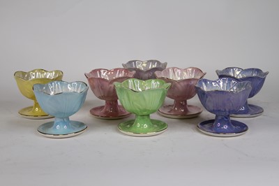 Lot 90 - A collection of Maling lustre ware ice cream...
