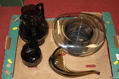 Lot 111 - A glass vase, in the form of a top-hat, h.18cm;...