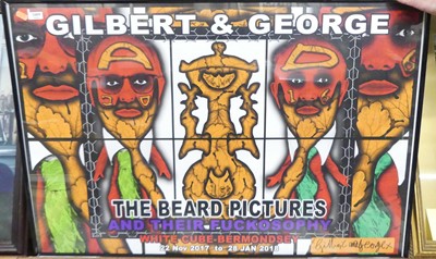 Lot 1009 - A Gilbert & George gallery poster print for...