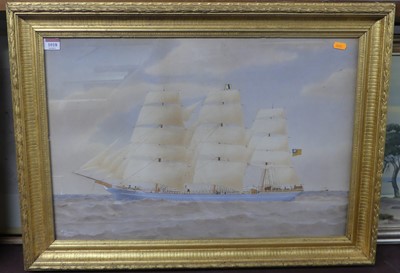 Lot 1018 - Harold Percival (1868-1914) - The three-masted...