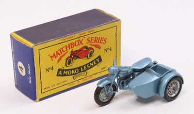 Lot 1426 - Matchbox Lesney No. 4 Triumph 110 Motorcycle...