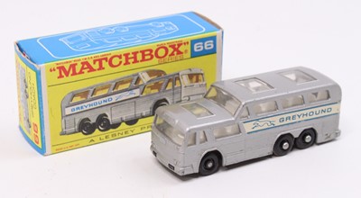 Lot 1450 - Matchbox Lesney No. 66 Greyhound Coach, silver...