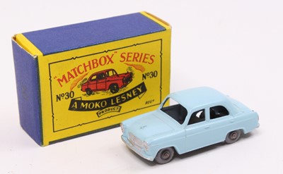 Lot 1436 - Matchbox Lesney No. 30 Ford Prefect, blue body,...