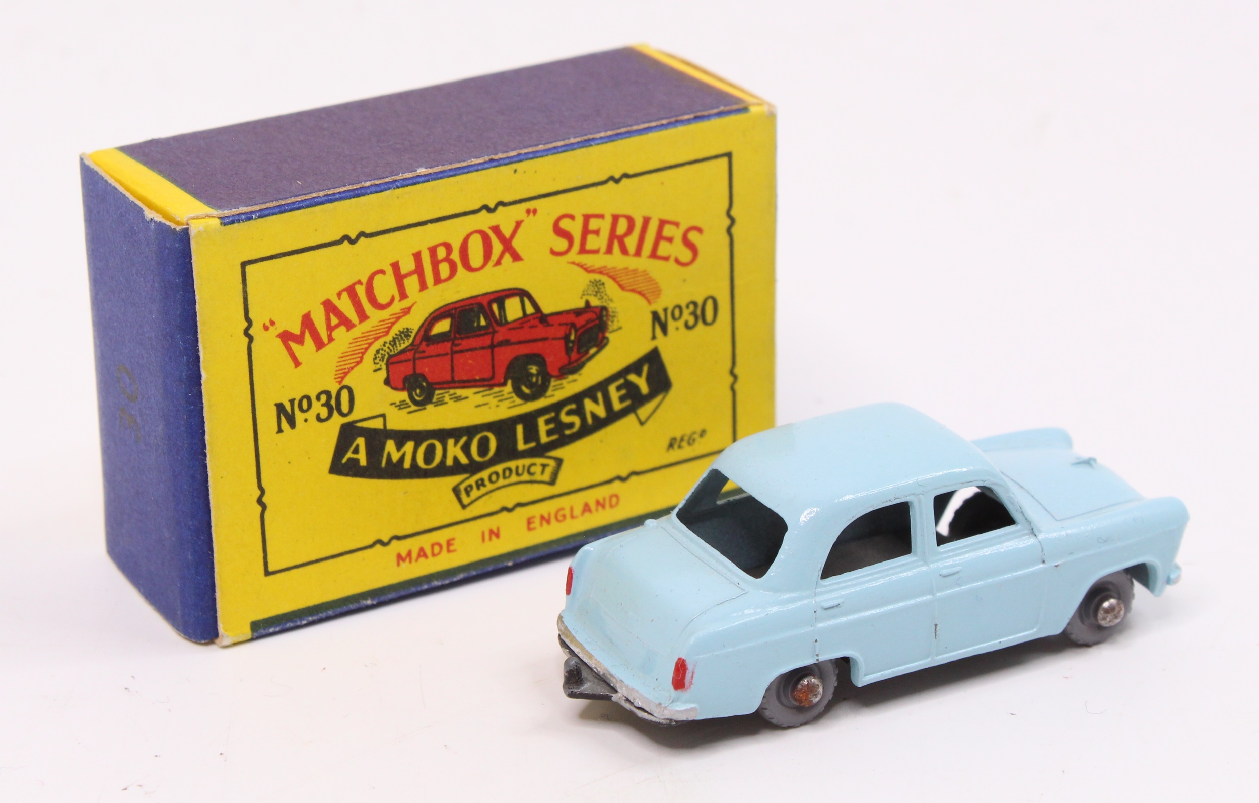 Lot 1436 - Matchbox Lesney No. 30 Ford Prefect, blue