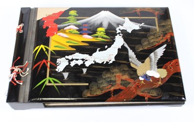 Lot 145 - A Japanese musical lacquered photograph album...