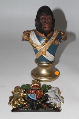 Lot 257 - A composite bust of a gorilla dressed as an...