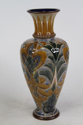 Lot 233 - A Doulton Lambeth stoneware vase, sgraffito...