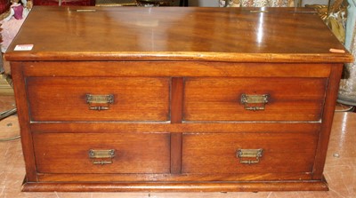 Lot 162 - An Edwardian mahogany table-top chest, the...