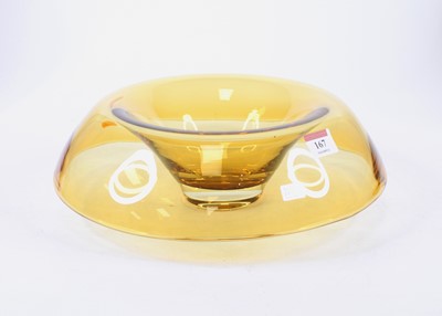 Lot 167 - A Schott Zwiesel amber glass bowl, dia.31cm