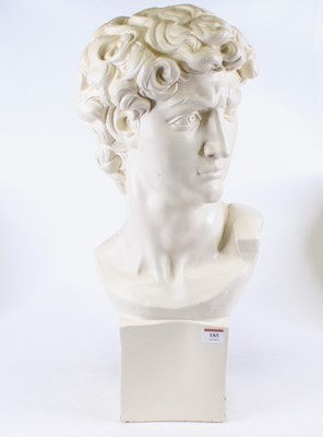 Lot 185 - A pottery bust of David, h.60cm